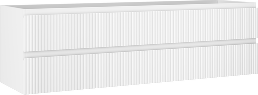 Mexen Rivel szafka łazienkowa podumywalkowa 160 cm, 2 szuflady, ryflowana , biała mat - 91A20-16047-2-BFF01