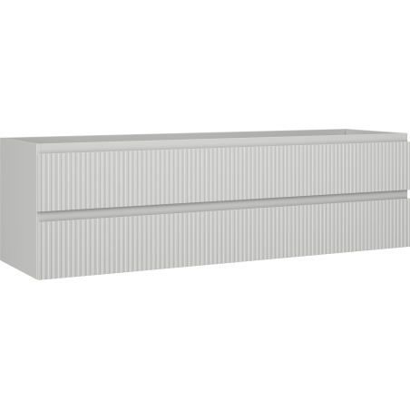 Mexen Rivel szafka łazienkowa podumywalkowa 160 cm, 2 szuflady, ryflowana , szara mat - 91A20-16047-2-BFF62