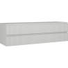 Mexen Rivel szafka łazienkowa podumywalkowa 160 cm, 2 szuflady, ryflowana , szara mat - 91A20-16047-2-BFF62