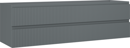 Mexen Rivel szafka łazienkowa podumywalkowa 160 cm, 2 szuflady, ryflowana , grafit mat - 91A20-16047-2-BFF66