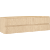 Mexen Rivel szafka łazienkowa podumywalkowa 160 cm, 2 szuflady, ryflowana , dąb - 91A20-16047-2-BFF81
