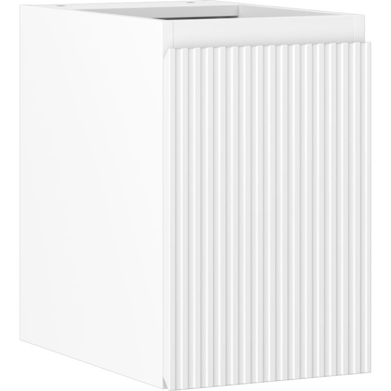 Mexen Rivel szafka łazienkowa podumywalkowa 30 cm, 1 drzwi, ryflowana, biała mat - 91A21-03047-1-BF01