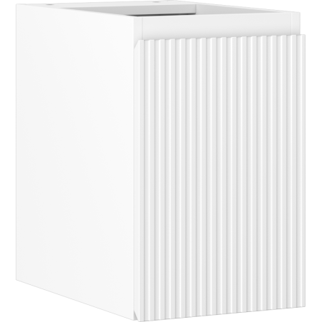 Mexen Rivel szafka łazienkowa podumywalkowa 30 cm, 1 drzwi, ryflowana, biała mat - 91A21-03047-1-BF01