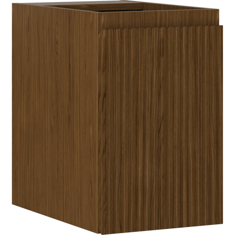 Mexen Rivel szafka łazienkowa podumywalkowa 30 cm, 1 drzwi, ryflowana, orzech - 91A21-03047-1-BF86