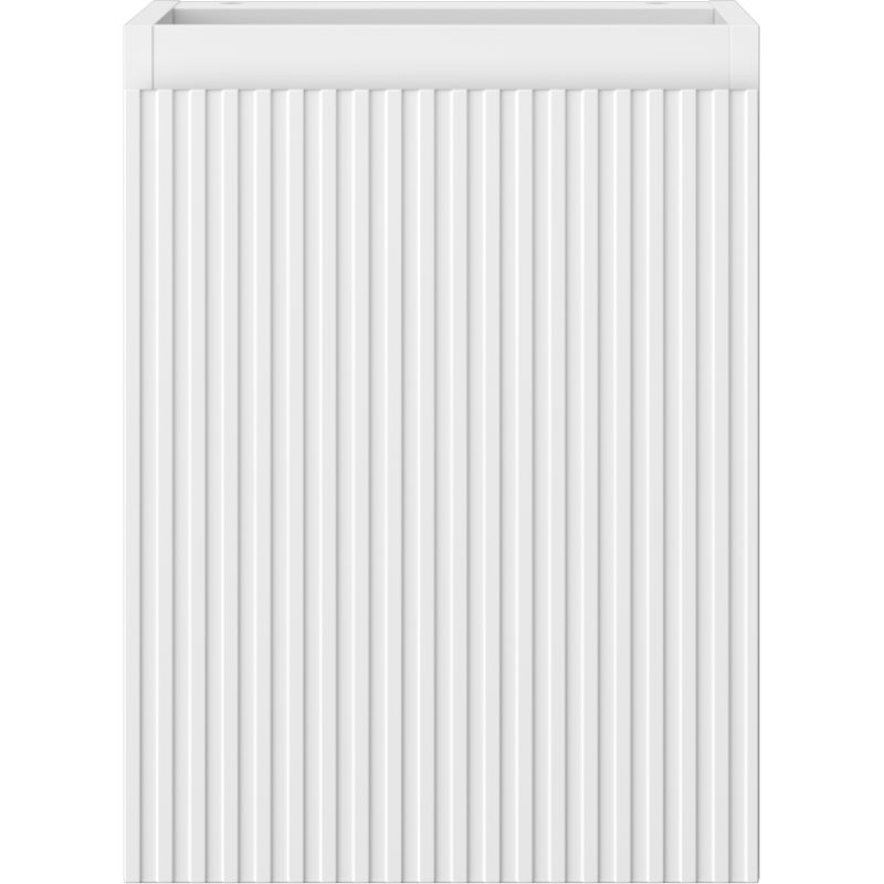 Mexen Rivel szafka łazienkowa podumywalkowa 35 cm, 1 drzwi, ryflowana, biała mat - 91A21-03547-1-BF01