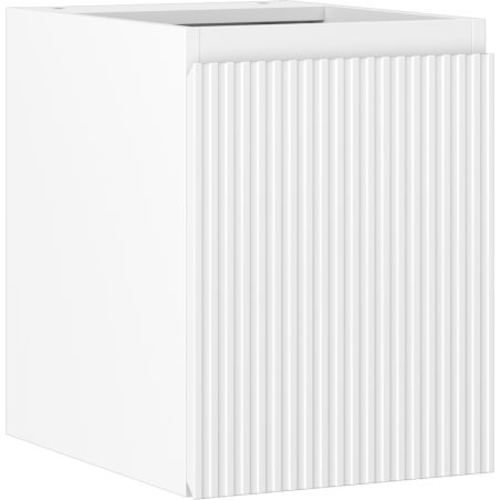 Mexen Rivel szafka łazienkowa podumywalkowa 35 cm, 1 drzwi, ryflowana, biała mat - 91A21-03547-1-BF01