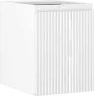 Mexen Rivel szafka łazienkowa podumywalkowa 35 cm, 1 drzwi, ryflowana, biała mat - 91A21-03547-1-BF01