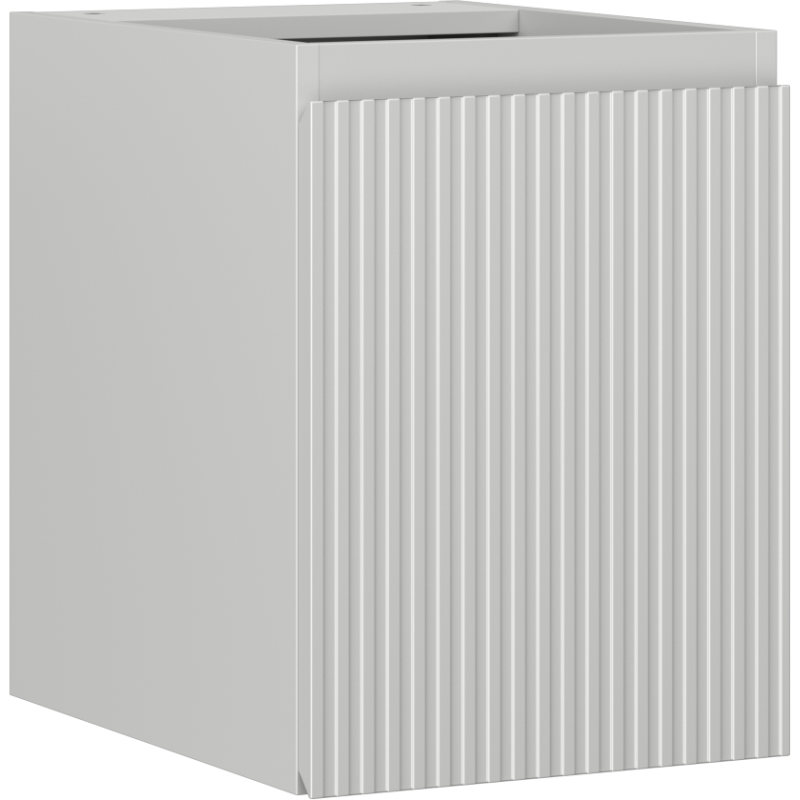 Mexen Rivel szafka łazienkowa podumywalkowa 35 cm, 1 drzwi, ryflowana, szara mat - 91A21-03547-1-BF62