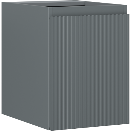 Mexen Rivel szafka łazienkowa podumywalkowa 35 cm, 1 drzwi, ryflowana, grafit mat - 91A21-03547-1-BF66