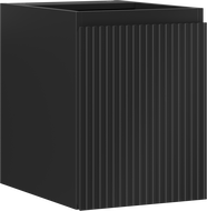 Mexen Rivel szafka łazienkowa podumywalkowa 35 cm, 1 drzwi, ryflowana, czarna mat - 91A21-03547-1-BF71