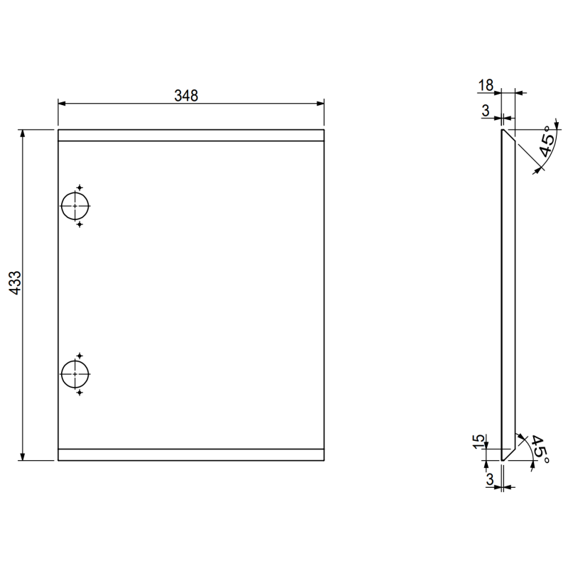Mexen Rivel szafka łazienkowa podumywalkowa 35 cm, 1 drzwi, ryflowana, dąb - 91A21-03547-1-BF81