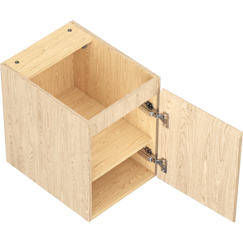 Mexen Rivel szafka łazienkowa podumywalkowa 35 cm, 1 drzwi, ryflowana, dąb - 91A21-03547-1-BF81