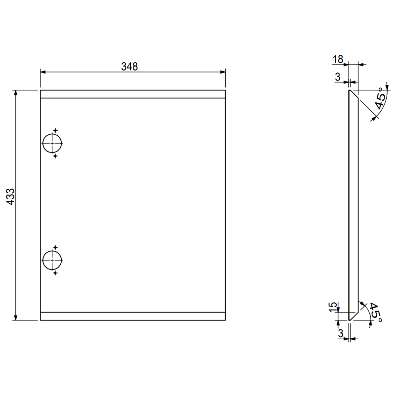 Mexen Rivel szafka łazienkowa podumywalkowa 35 cm, 1 drzwi, ryflowana, orzech - 91A21-03547-1-BF86
