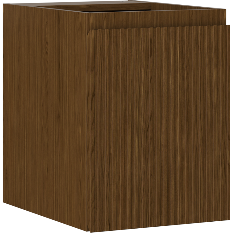 Mexen Rivel szafka łazienkowa podumywalkowa 35 cm, 1 drzwi, ryflowana, orzech - 91A21-03547-1-BF86