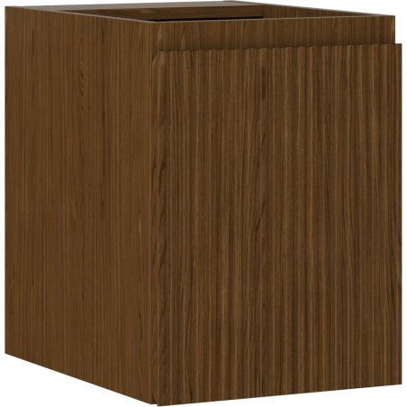 Mexen Rivel szafka łazienkowa podumywalkowa 35 cm, 1 drzwi, ryflowana, orzech - 91A21-03547-1-BF86