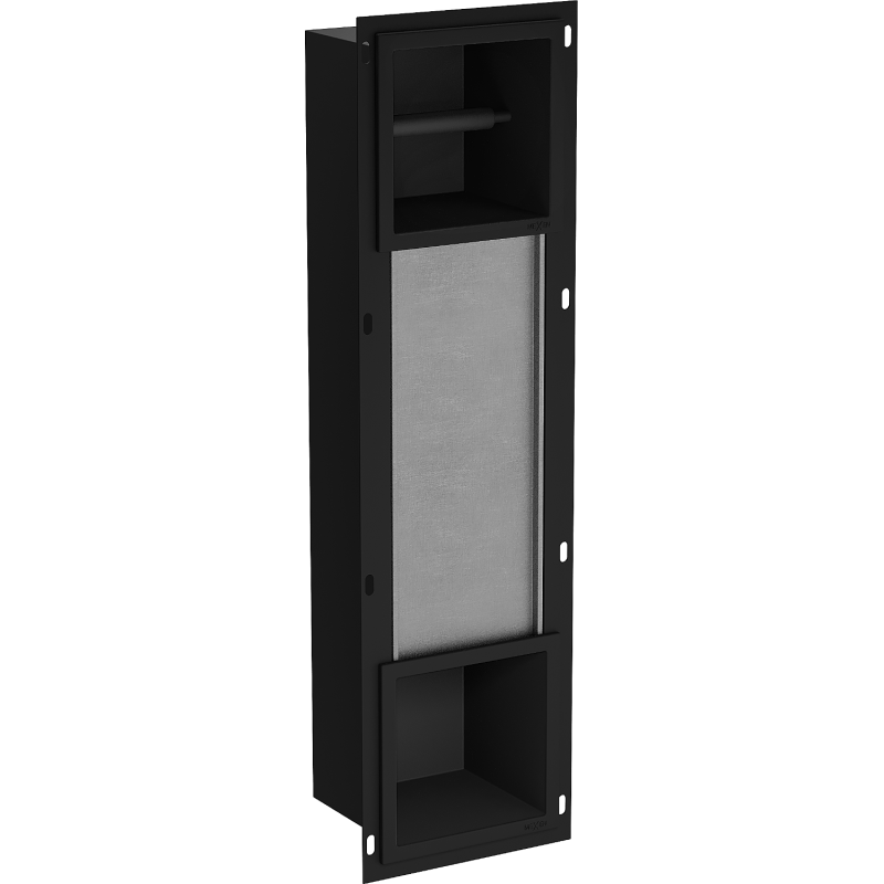 Mexen X-Wall-BP uchwyt na papier toaletowy z magazynkiem, czarny - 1974