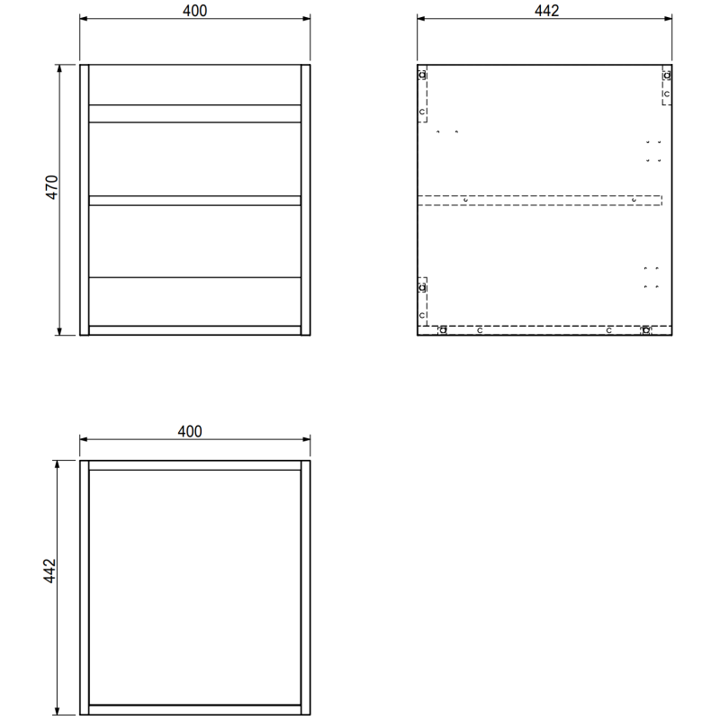 Mexen Rivel szafka łazienkowa podumywalkowa 40 cm, 1 drzwi, ryflowana, szara mat - 91A21-04047-1-BF62
