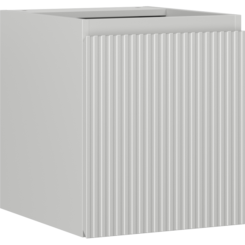 Mexen Rivel szafka łazienkowa podumywalkowa 40 cm, 1 drzwi, ryflowana, szara mat - 91A21-04047-1-BF62