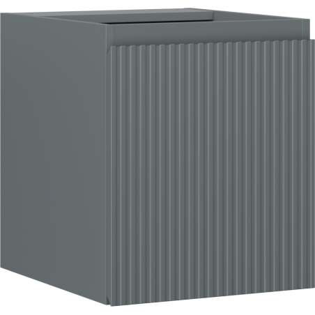 Mexen Rivel szafka łazienkowa podumywalkowa 40 cm, 1 drzwi, ryflowana, grafit mat - 91A21-04047-1-BF66