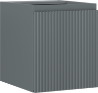 Mexen Rivel szafka łazienkowa podumywalkowa 40 cm, 1 drzwi, ryflowana, grafit mat - 91A21-04047-1-BF66