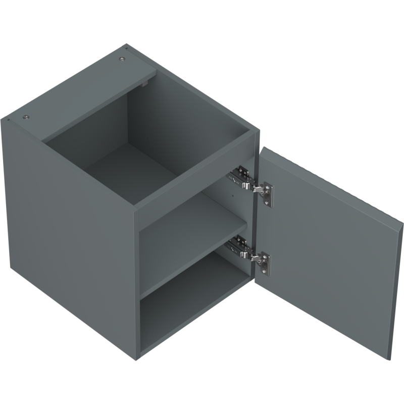 Mexen Rivel szafka łazienkowa podumywalkowa 40 cm, 1 drzwi, ryflowana, grafit mat - 91A21-04047-1-BF66