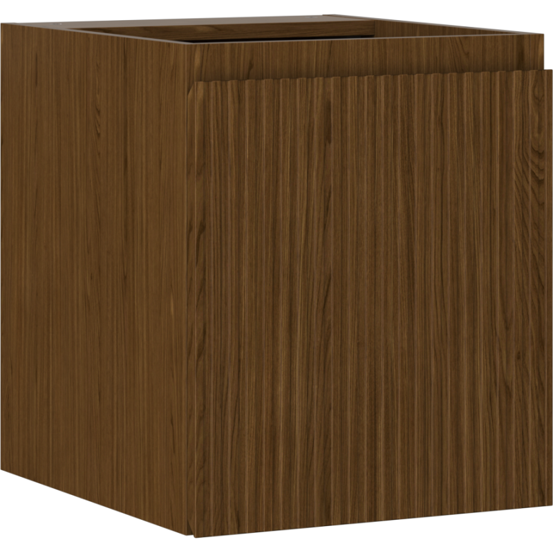 Mexen Rivel szafka łazienkowa podumywalkowa 40 cm, 1 drzwi, ryflowana, orzech - 91A21-04047-1-BF86