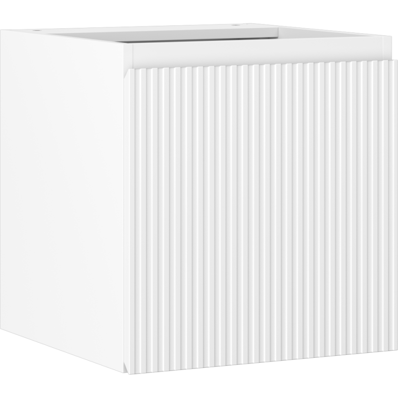Mexen Rivel szafka łazienkowa podumywalkowa 45 cm, 1 drzwi, ryflowana, biała mat - 91A21-04547-1-BF01