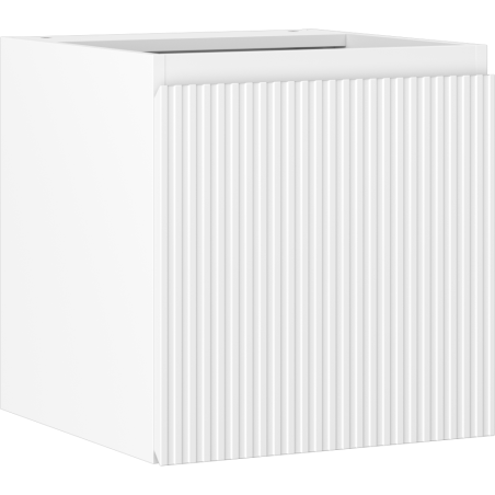 Mexen Rivel szafka łazienkowa podumywalkowa 45 cm, 1 drzwi, ryflowana, biała mat - 91A21-04547-1-BF01