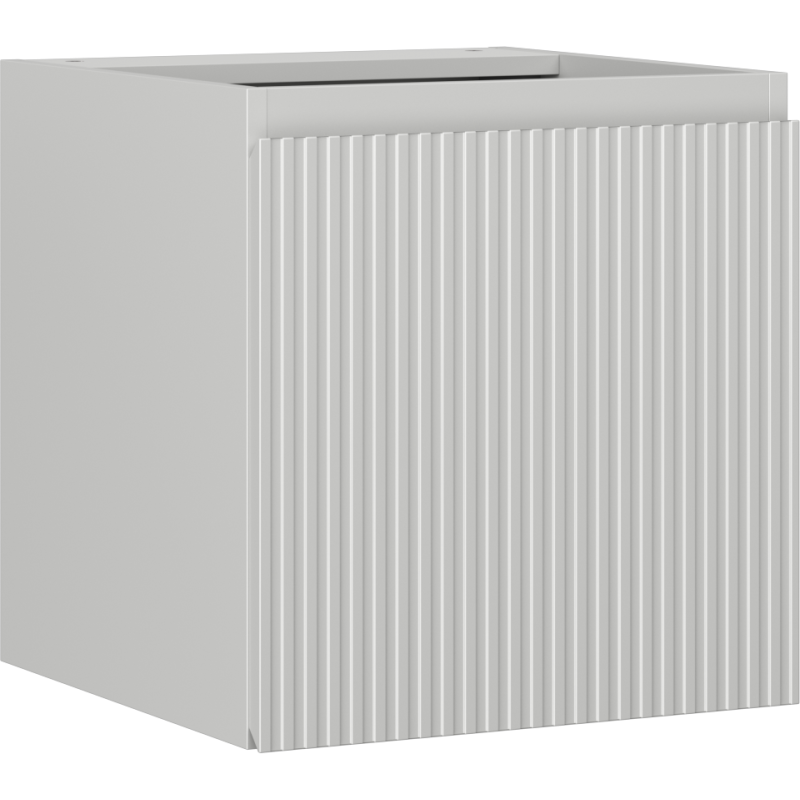 Mexen Rivel szafka łazienkowa podumywalkowa 45 cm, 1 drzwi, ryflowana, szara mat - 91A21-04547-1-BF62