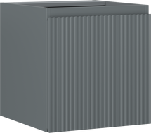 Mexen Rivel szafka łazienkowa podumywalkowa 45 cm, 1 drzwi, ryflowana, grafit mat - 91A21-04547-1-BF66