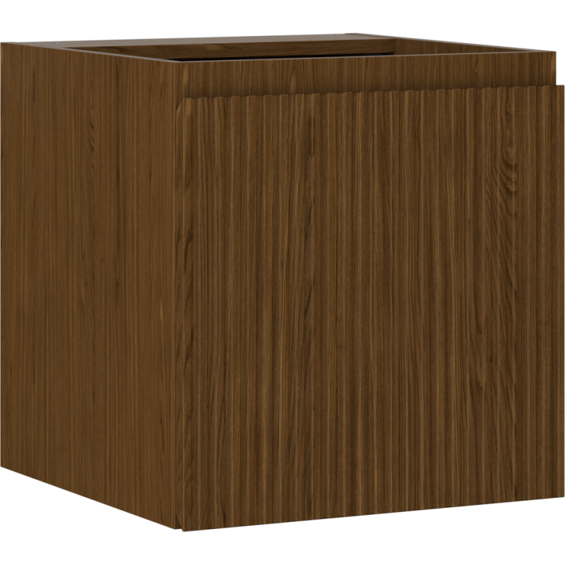 Mexen Rivel szafka łazienkowa podumywalkowa 45 cm, 1 drzwi, ryflowana, orzech - 91A21-04547-1-BF86