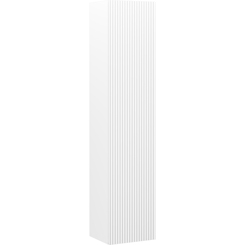 Mexen Rivel słupek łazienkowy 35 cm, 1 drzwi, ryflowany, biały mat - 91A21-03016-1-BF01