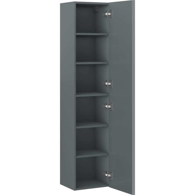 Mexen Rivel słupek łazienkowy 35 cm, 1 drzwi, ryflowany, grafit mat - 91A21-03016-1-BF66