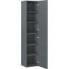 Mexen Rivel słupek łazienkowy 35 cm, 1 drzwi, ryflowany, grafit mat - 91A21-03016-1-BF66