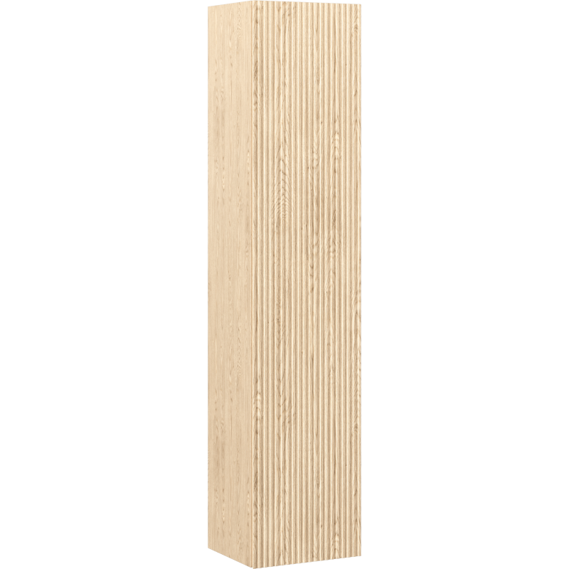 Mexen Rivel słupek łazienkowy 35 cm, 1 drzwi, ryflowany, dąb - 91A21-03016-1-BF81