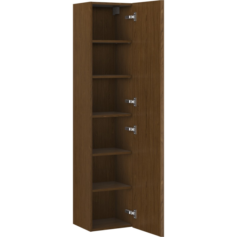 Mexen Rivel słupek łazienkowy 35 cm, 1 drzwi, ryflowany, orzech - 91A21-03016-1-BF86
