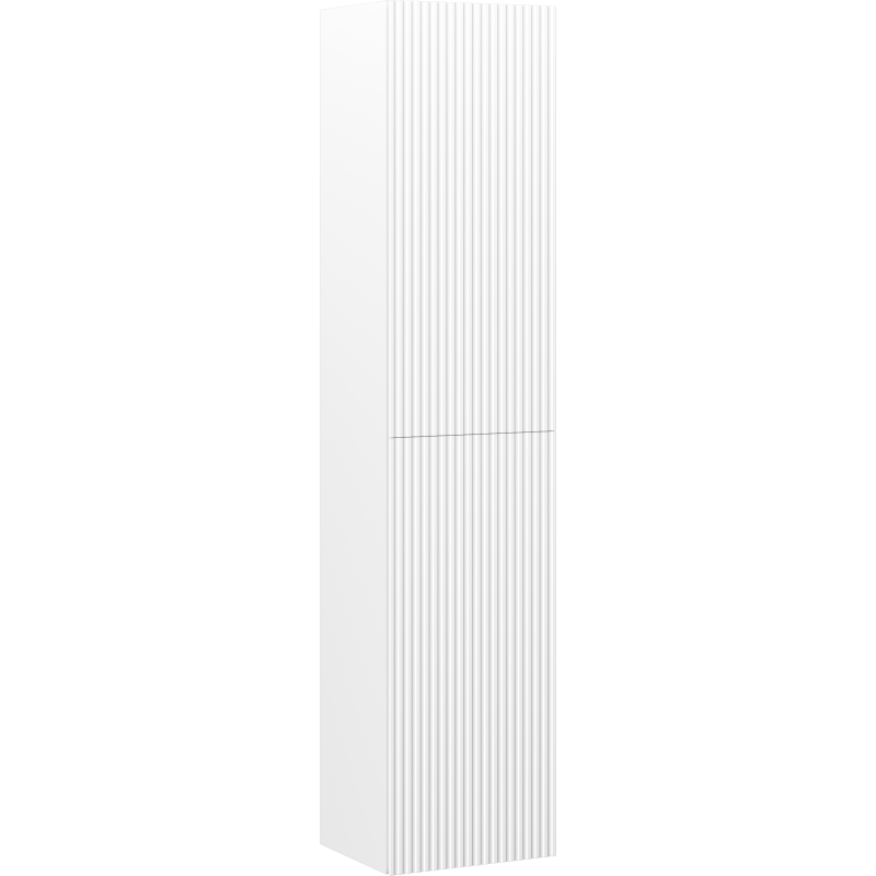 Mexen Rivel słupek łazienkowy 35 cm, 2 drzwi, ryflowany, biały mat - 91A21-03016-2-BF01