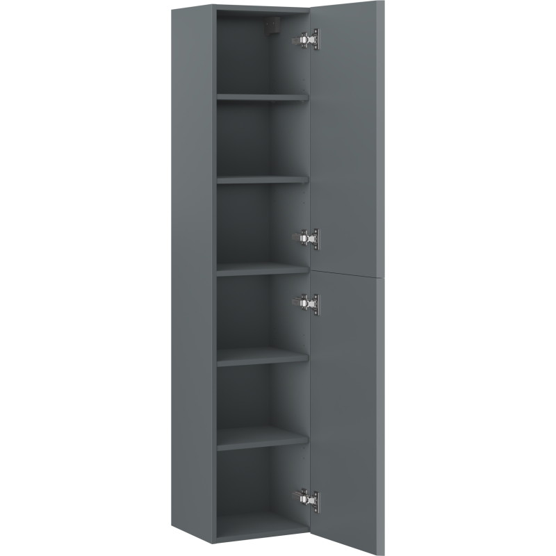 Mexen Rivel słupek łazienkowy 35 cm, 2 drzwi, ryflowany, grafit mat - 91A21-03016-2-BF66