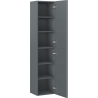 Mexen Rivel słupek łazienkowy 35 cm, 2 drzwi, ryflowany, grafit mat - 91A21-03016-2-BF66