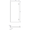 Mexen Rivel słupek łazienkowy 35 cm, 2 drzwi, ryflowany, czarny mat - 91A21-03016-2-BF71