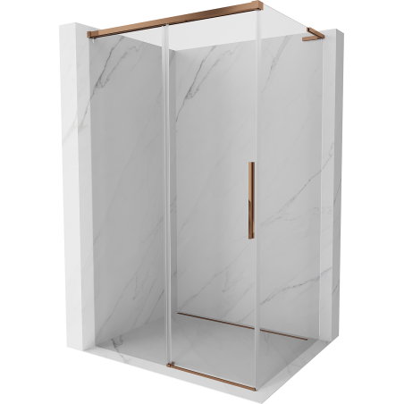 Mexen Rox L kabina prysznicowa rozsuwana 115 x 75 cm, transparent, różowe złoto - 8C2L-115-075-60-00