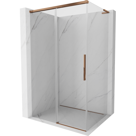 Mexen Rox L kabina prysznicowa rozsuwana 115 x 95 cm, transparent, różowe złoto - 8C2L-115-095-60-00