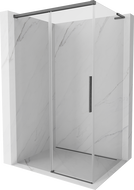 Mexen Rox L kabina prysznicowa rozsuwana 100 x 70 cm, transparent, gun gray szczotkowany - 8C2L-100-070-66-00