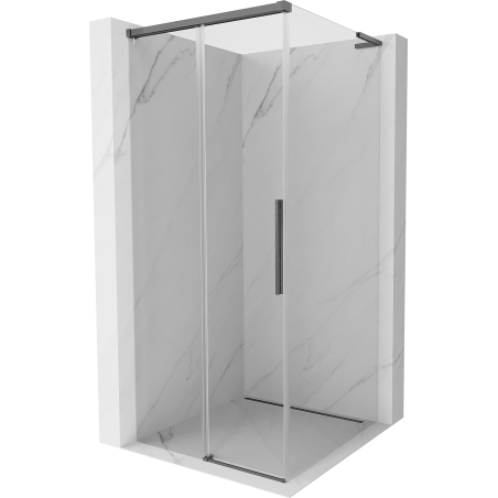 Mexen Rox L kabina prysznicowa rozsuwana 110 x 110 cm, transparent, gun gray szczotkowany - 8C2L-110-110-66-00