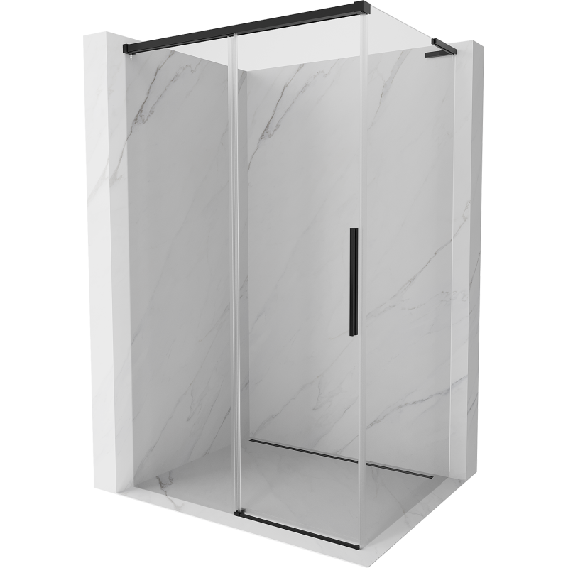 Mexen Rox L kabina prysznicowa rozsuwana 120 x 85 cm, transparent, czarna - 8C2L-120-085-70-00