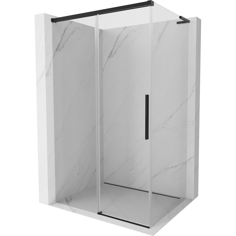 Mexen Rox L kabina prysznicowa rozsuwana 115 x 90 cm, transparent, czarna - 8C2L-115-090-70-00