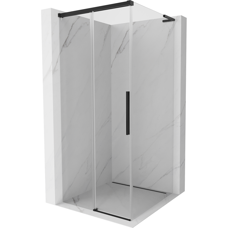 Mexen Rox L kabina prysznicowa rozsuwana 100 x 100 cm, transparent, czarna - 8C2L-100-100-70-00