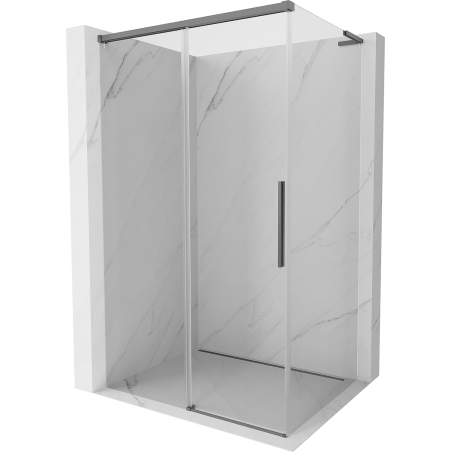 Mexen Rox L kabina prysznicowa rozsuwana 90 x 80 cm, transparent, gun metal - 8C2L-090-080-95-00