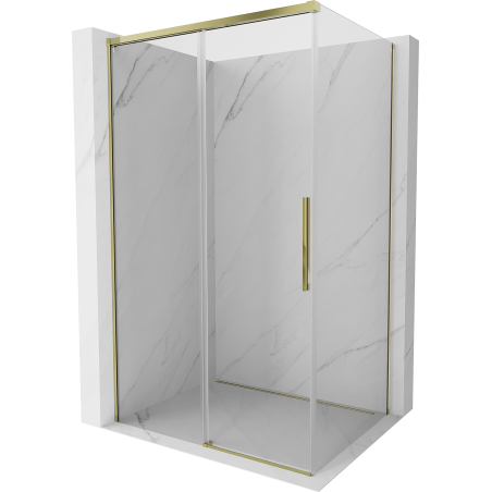 Mexen Rox kabina prysznicowa rozsuwana 90 x 75 cm, transparent, złota - 8C2-090-075-50-00