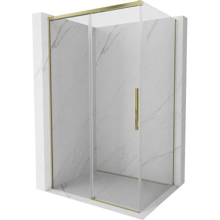 Mexen Rox kabina prysznicowa rozsuwana 150 x 80 cm, transparent, złota - 8C2-150-080-50-00